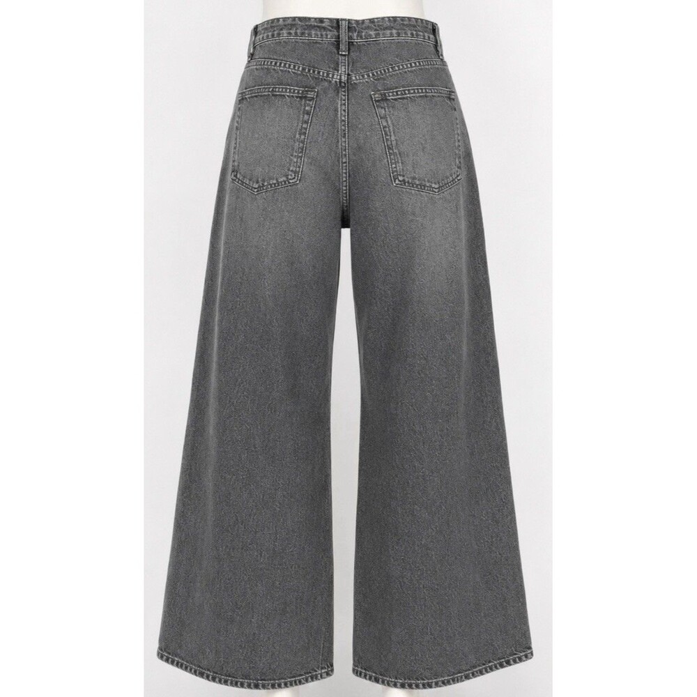 Rag & Bone Miramar Jeans 31 Wide Leg Gray Cotton Terry Sweatpant Denim Look - Picture 2 of 8